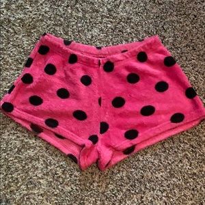 Fuzzy sleep shorts